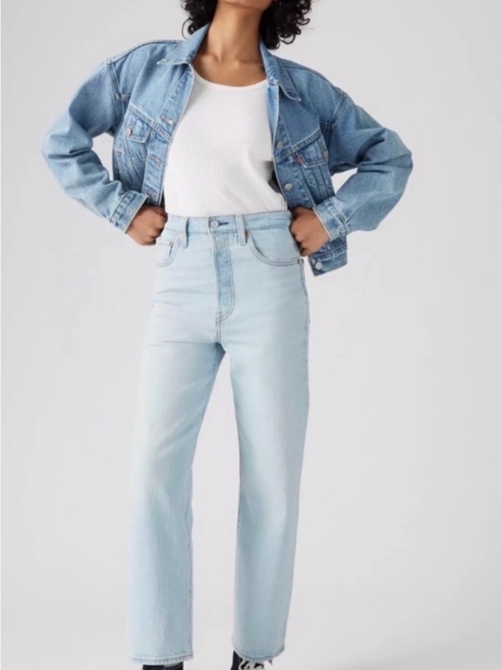 Levi’s Ribcage High-Rise Straight Leg Women’s Jeans in Light Blue